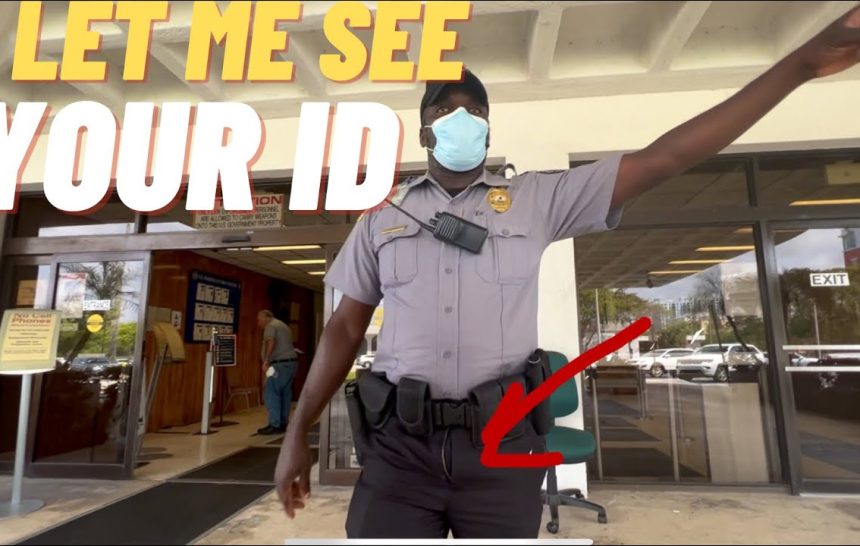 Angry Security Guard On A Power Trip! “Turn The Cameras Off, This Is Federal Property!”