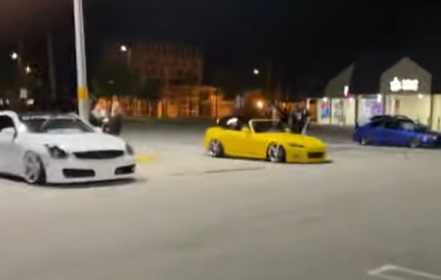 Underground Car Meet !! Corolla Does Donuts 🍩 💨