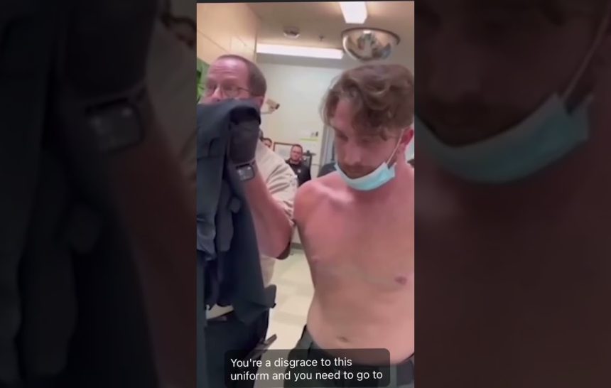 Corrections Officer Arrested On Duty Gets Uniform Cut Off!