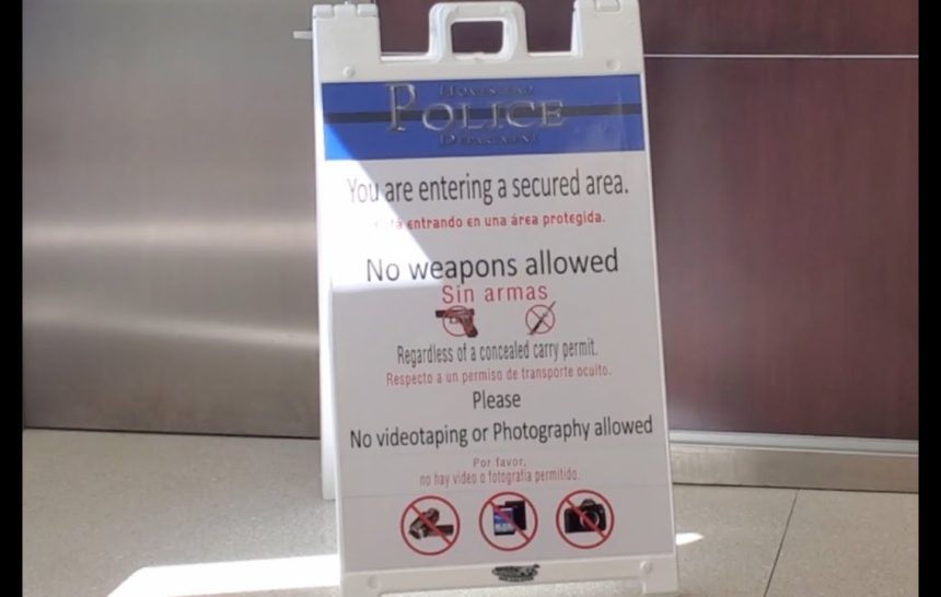 Unconstitutional Sign In the Homestead Police Department Lobby
