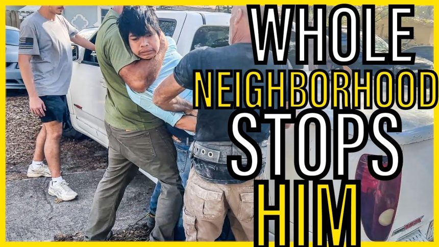 Teen Hit & Run Drunk Driver Gets Neighborhood Justice After Crashing Into Home & Many Cars!