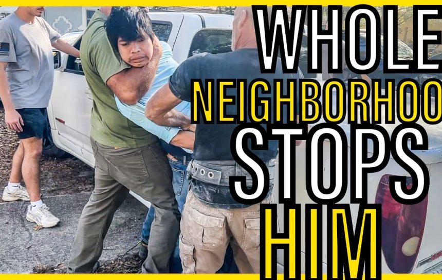 Teen Hit & Run Drunk Driver Gets Neighborhood Justice After Crashing Into Home & Many Cars!